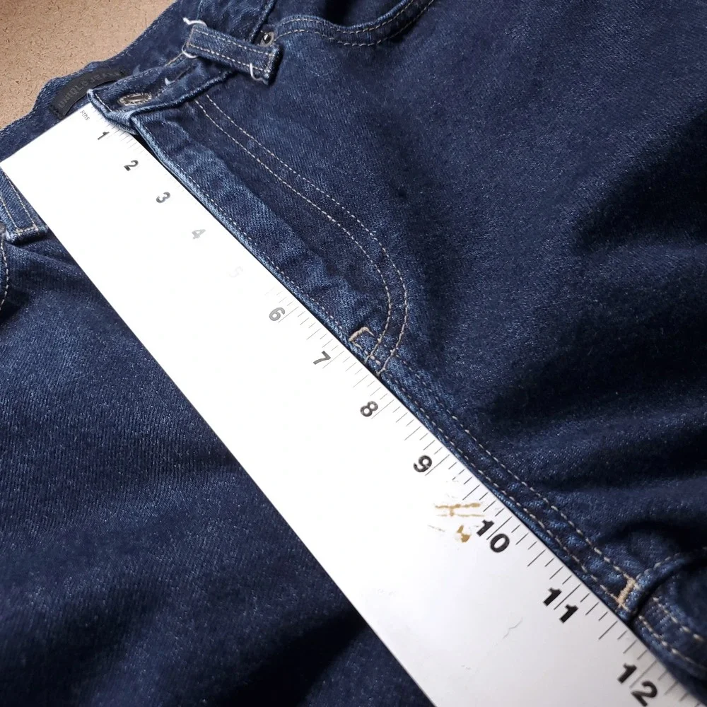 Uniqlo Straight High-Rise Jeans Women 25 Dark Blue Minimalist Quiet Luxury Denim